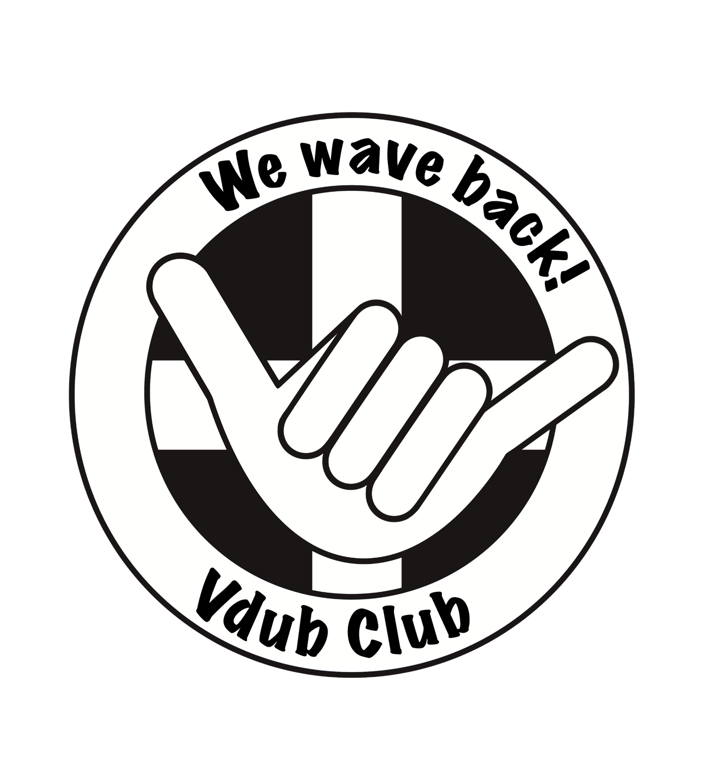 We Wave Back Flag - Vinyl Sticker 80mm