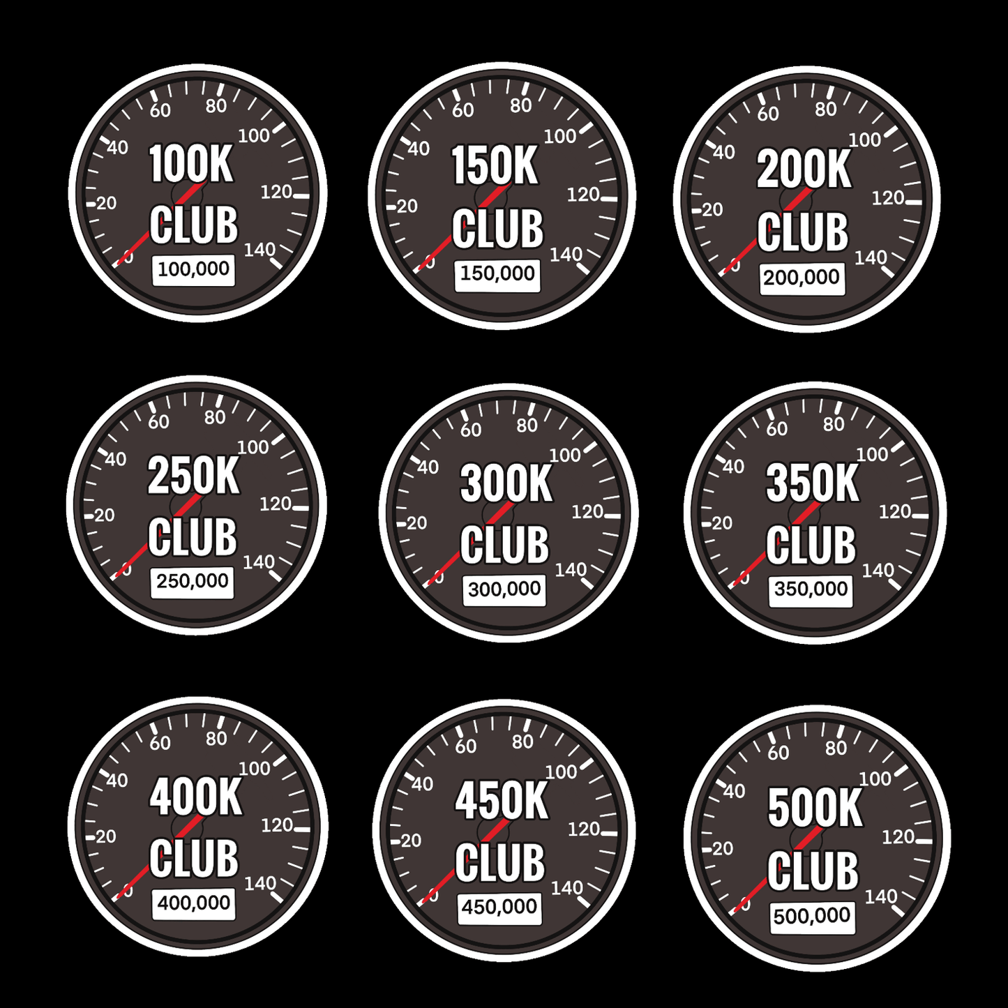 Mileage Themed Vinyl Sticker