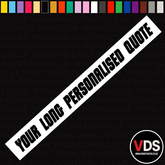 Long Personalised Text Decal - Font 3