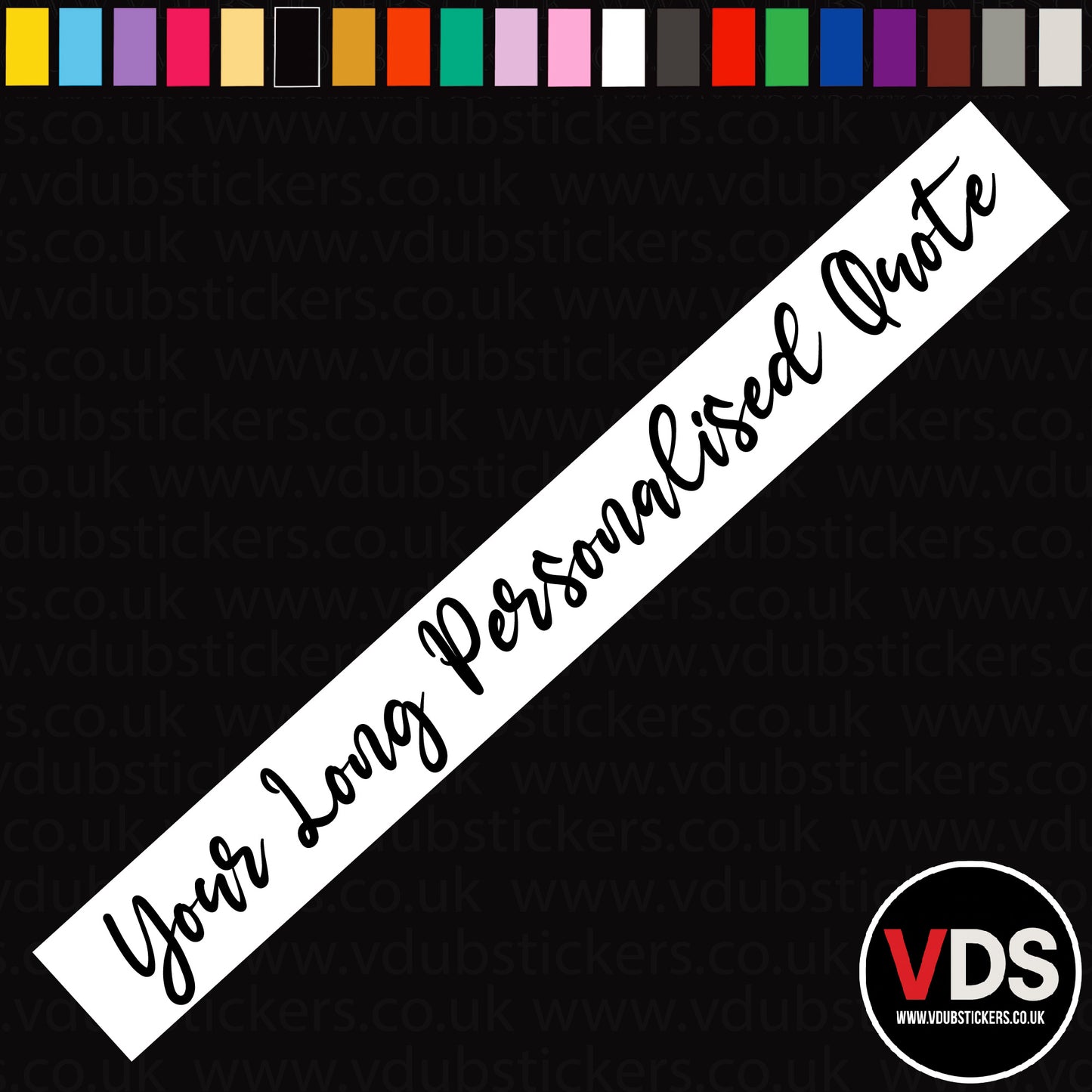 Long Personalised Text Decal - Font 5