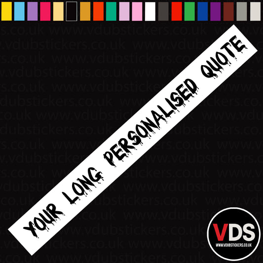 Long Personalised Text Decal - Font 11
