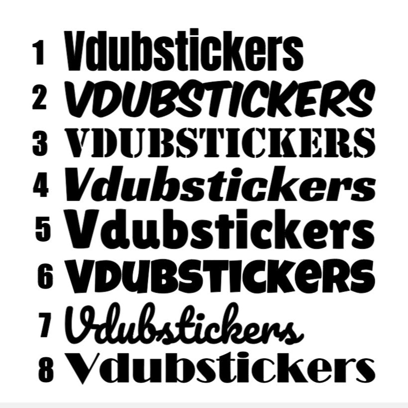 2pk Social Media Decals - Two Tone - Max 5cm tall.