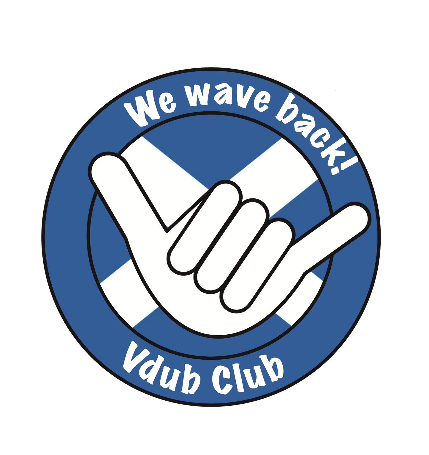We Wave Back Flag - Vinyl Sticker 80mm