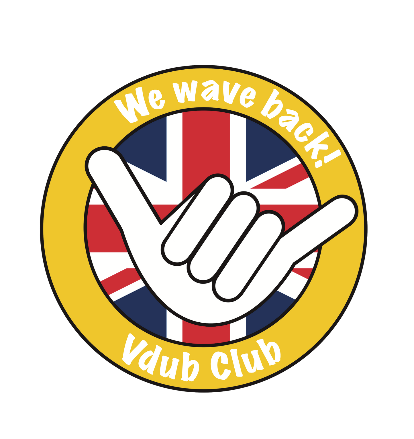 We Wave Back Flag - Vinyl Sticker 80mm