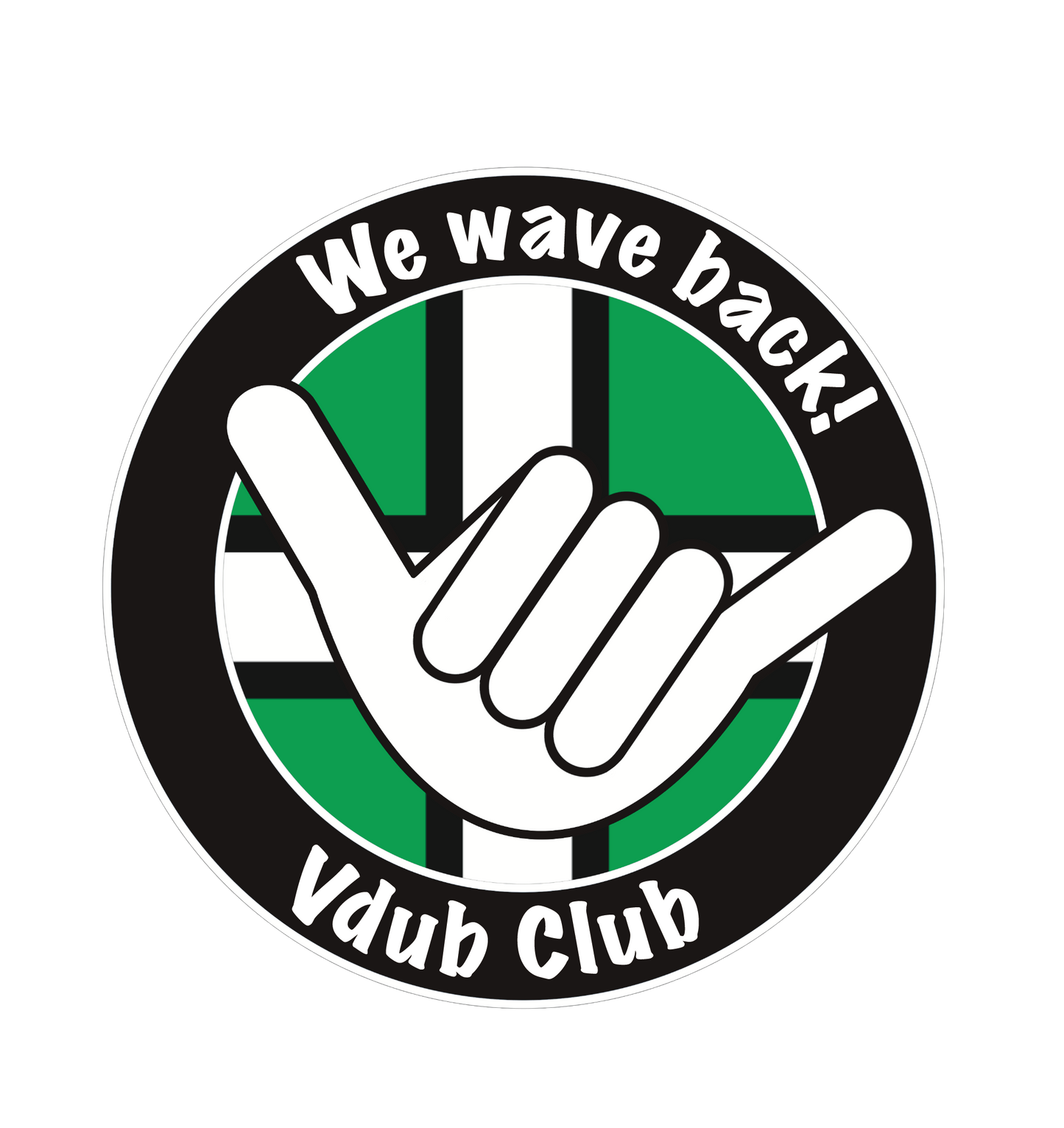 We Wave Back Flag - Vinyl Sticker 80mm