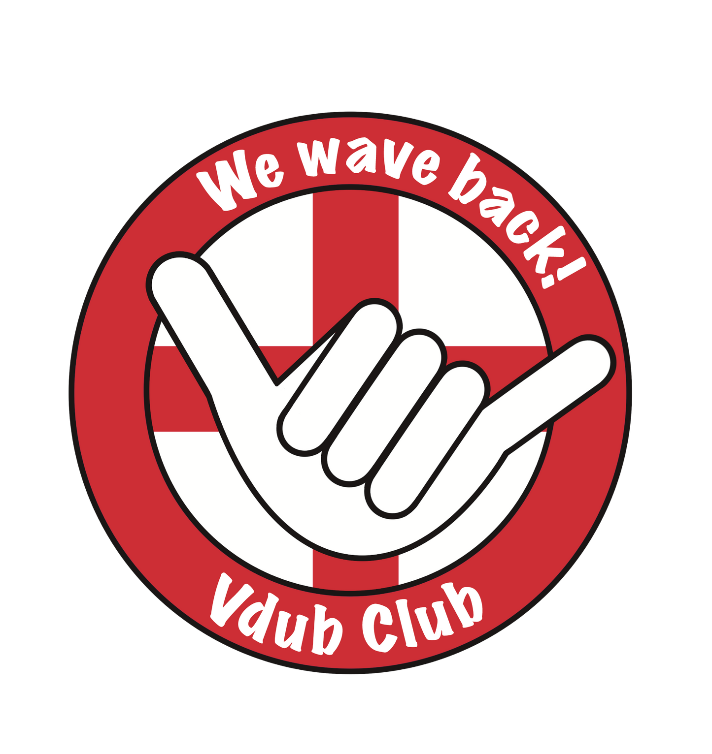 We Wave Back Flag - Vinyl Sticker 80mm