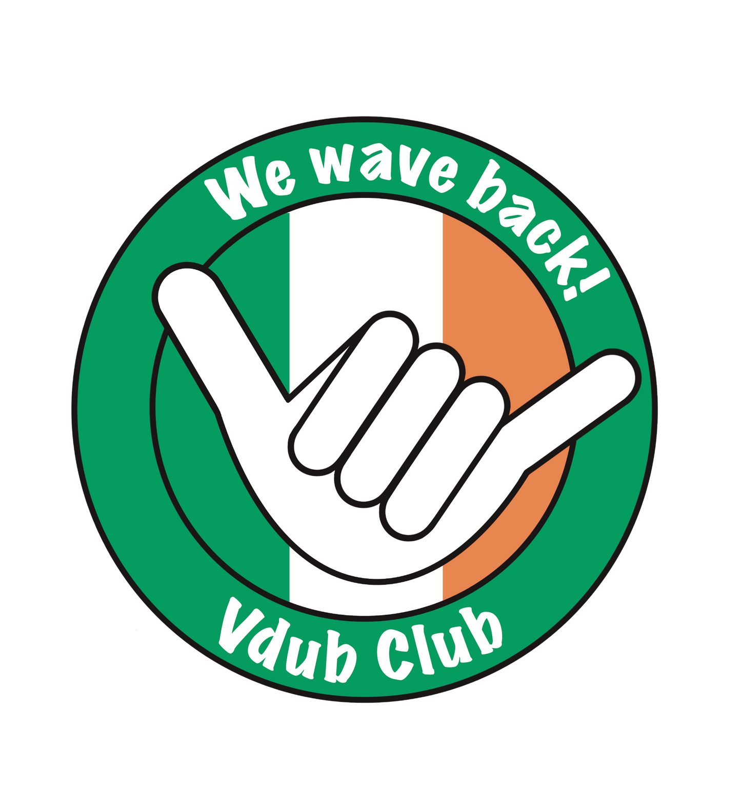 We Wave Back Flag - Vinyl Sticker 80mm