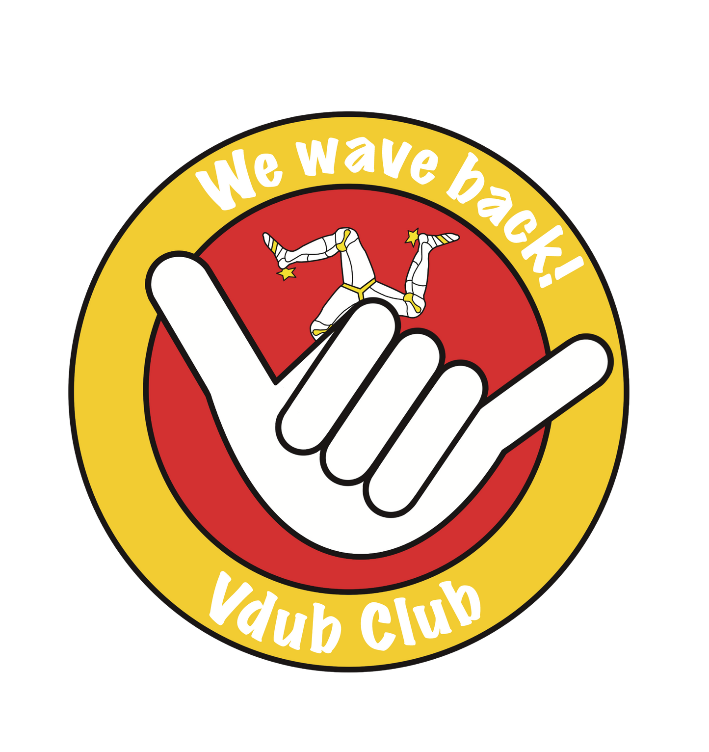 We Wave Back Flag - Vinyl Sticker 80mm