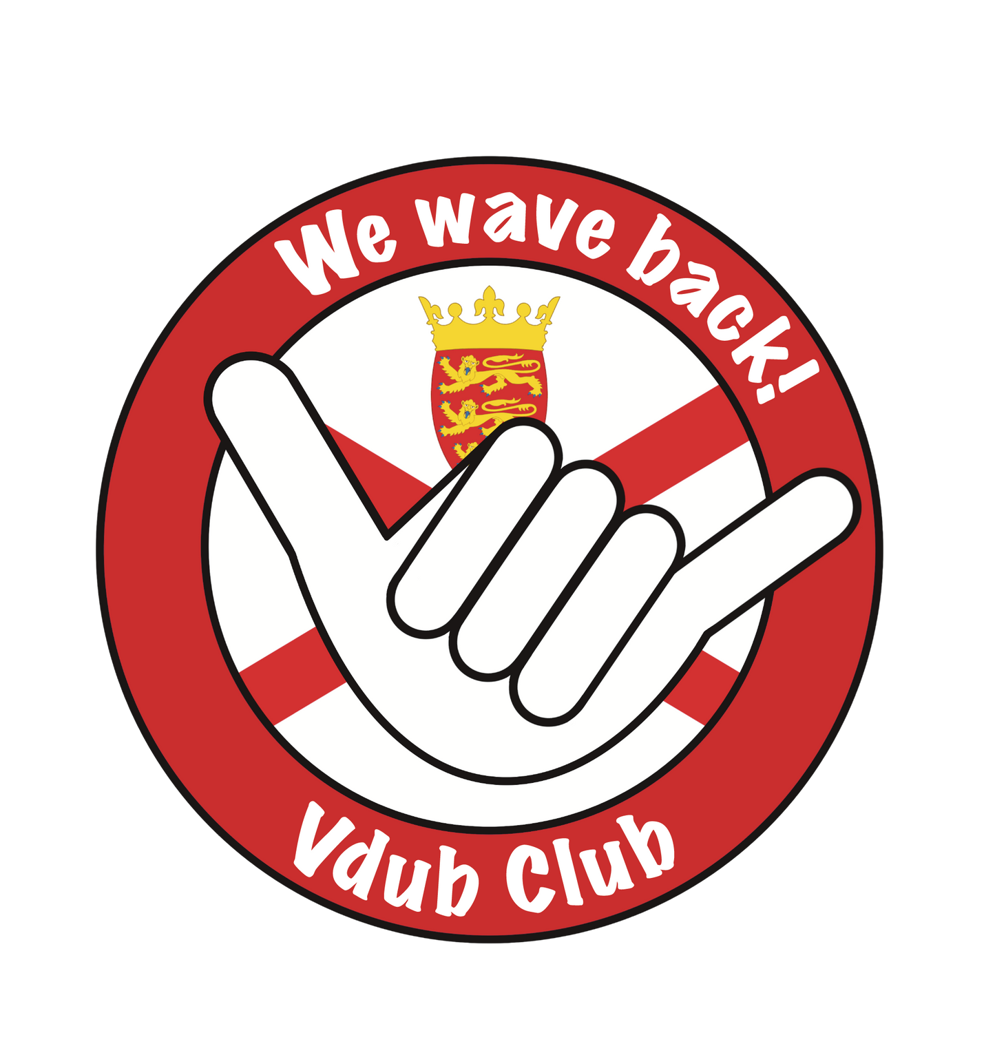 We Wave Back Flag - Vinyl Sticker 80mm