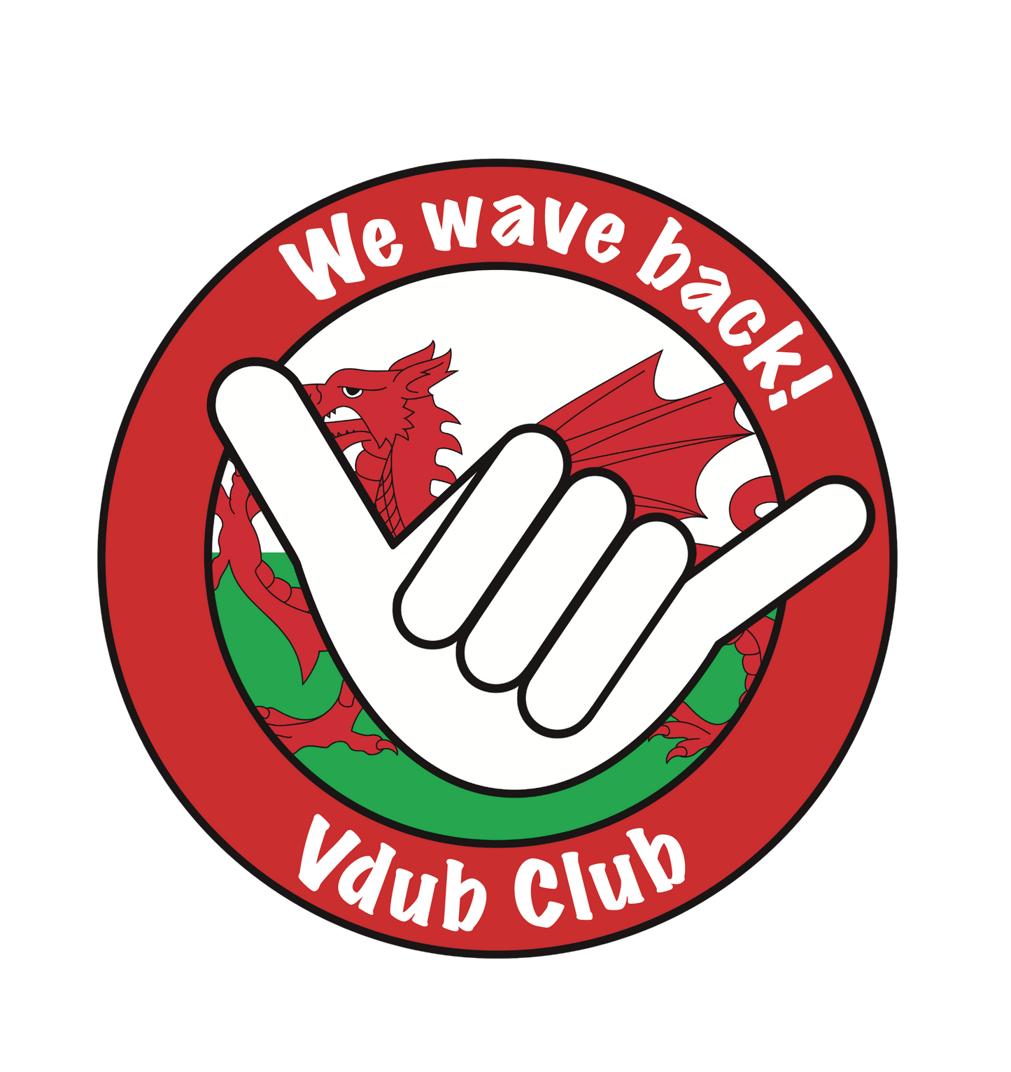 We Wave Back Flag - Vinyl Sticker 80mm