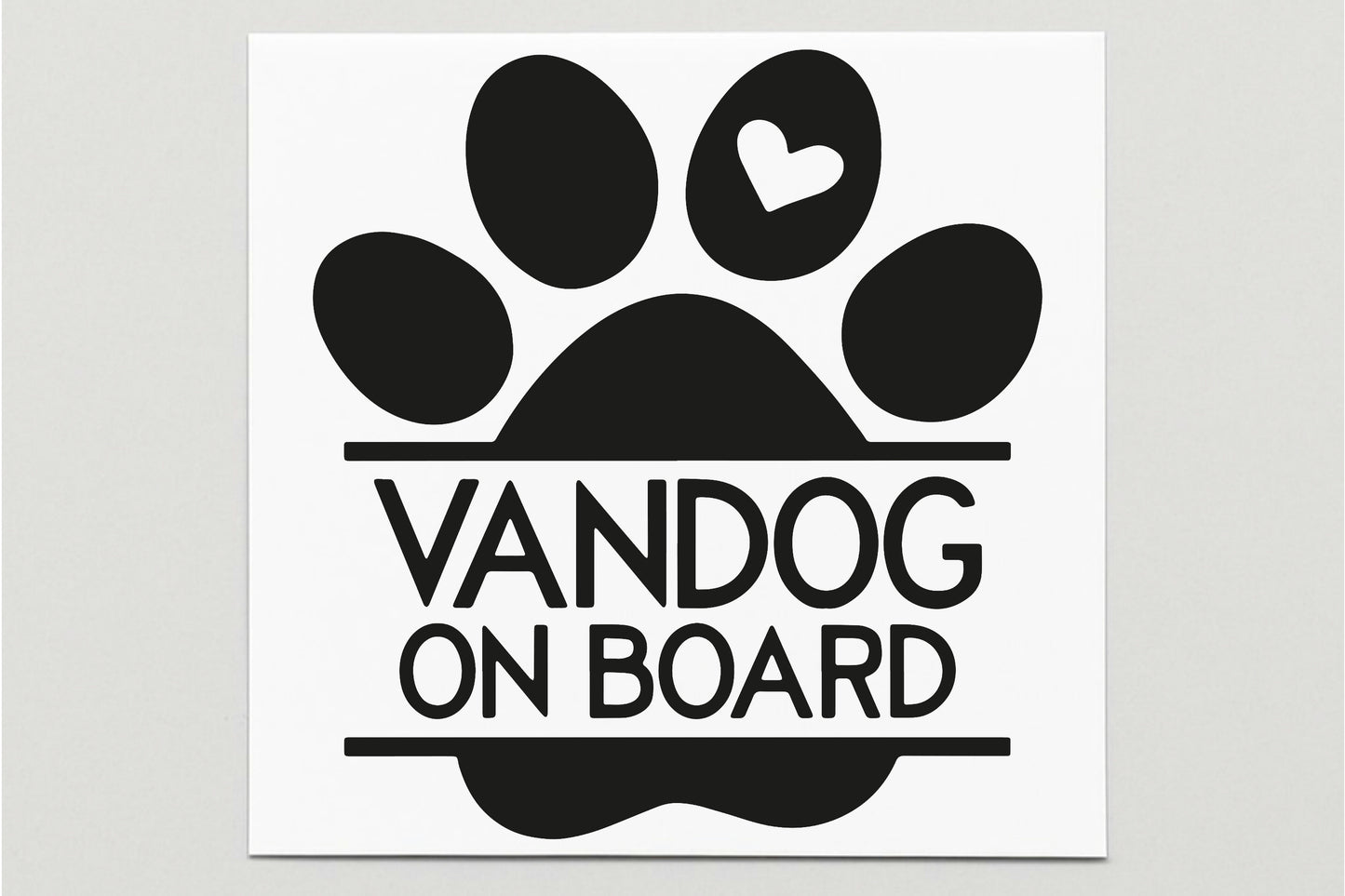 Vandog On Board Vinyl Decal