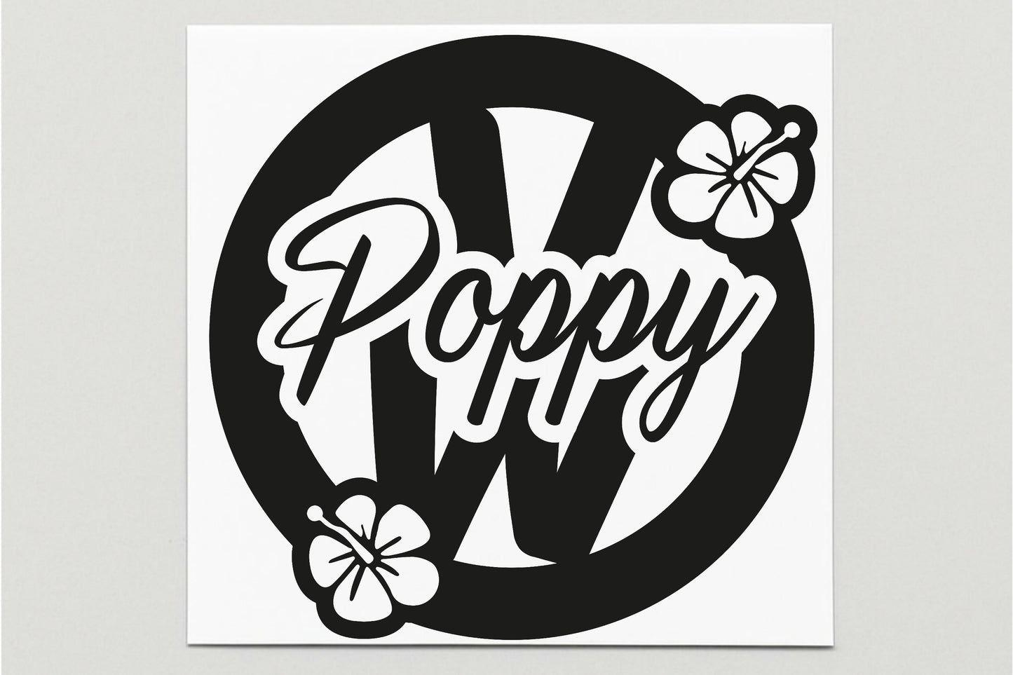 Personalised Badge Decal With Flowers