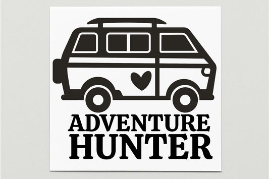 Adventure Hunter Camper Vinyl Decal