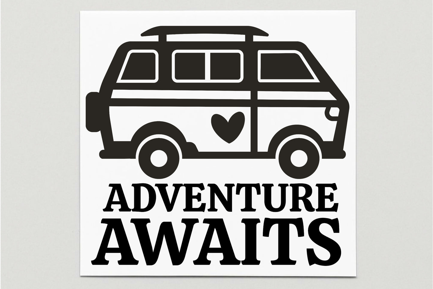 Adventure Awaits Camper Vinyl Decal