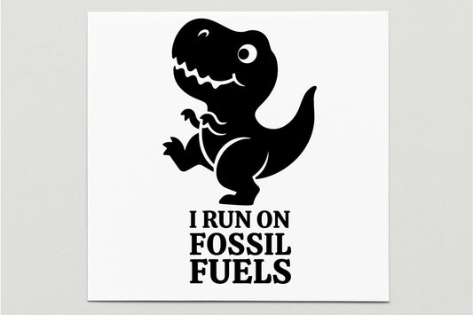 Fossil Fuels Dino Vinyl Decal