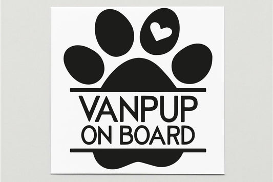 Vanpup On Board Vinyl Decal