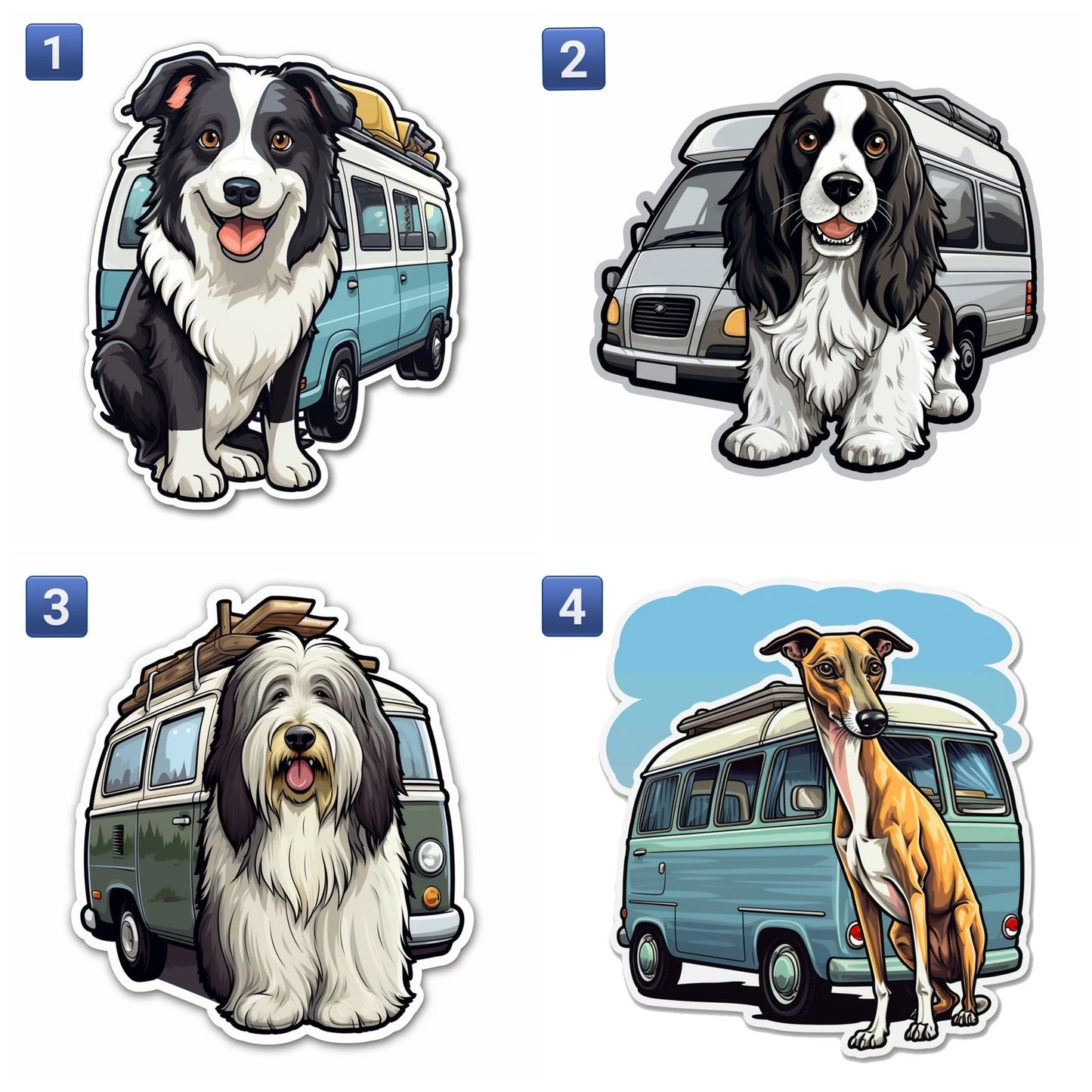 Wander Woof Campervan & Dog Vinyl Sticker