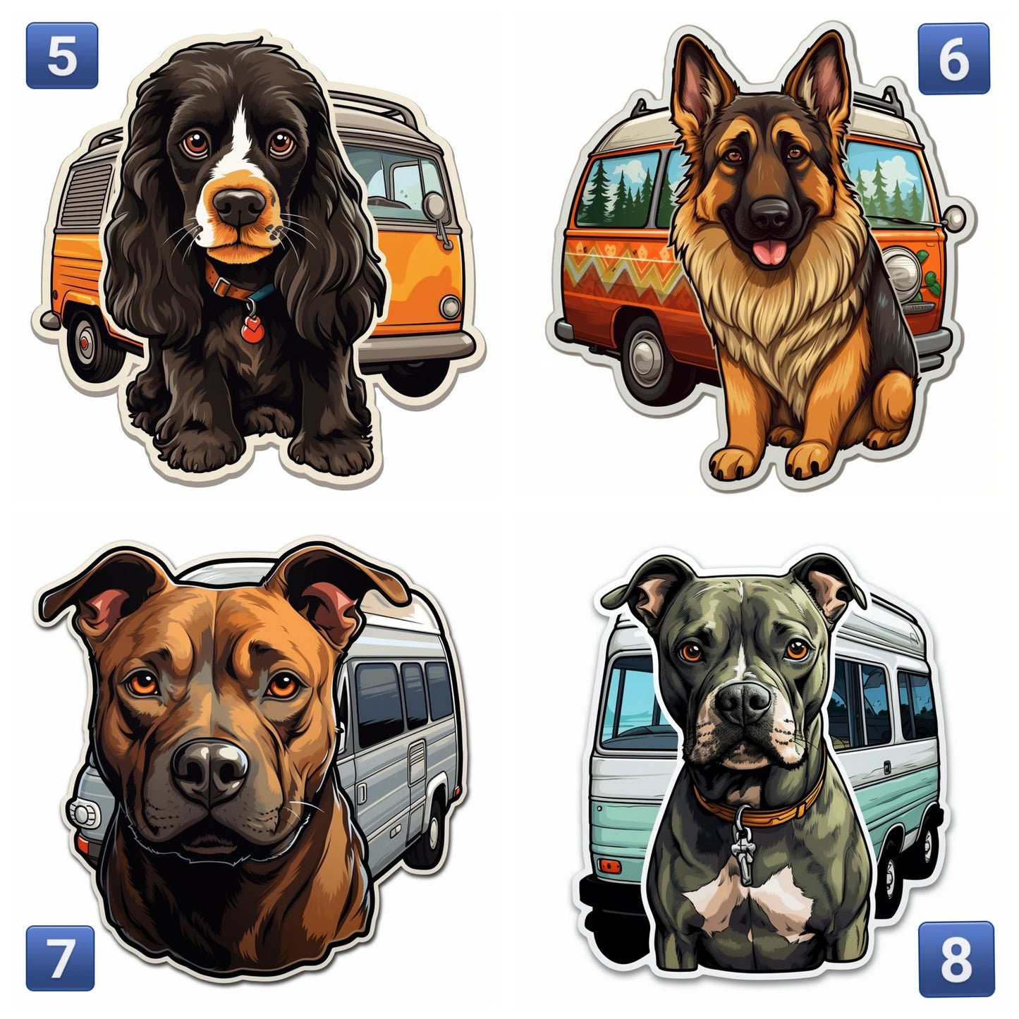 Wander Woof Campervan & Dog Vinyl Sticker